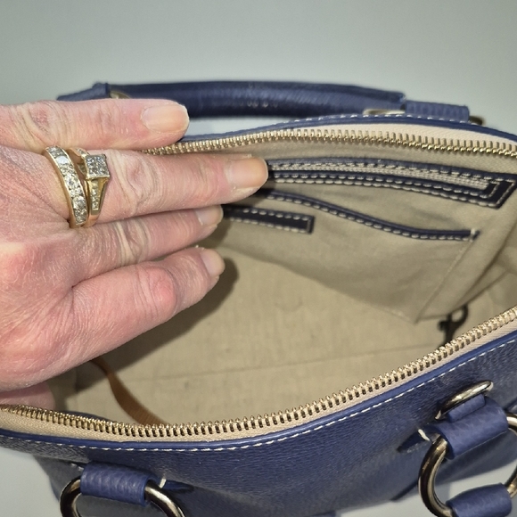 Dooney & Bourke Blue Leather Satchel - Picture 8 of 16